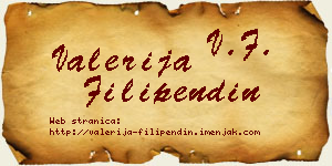 Valerija Filipendin vizit kartica
